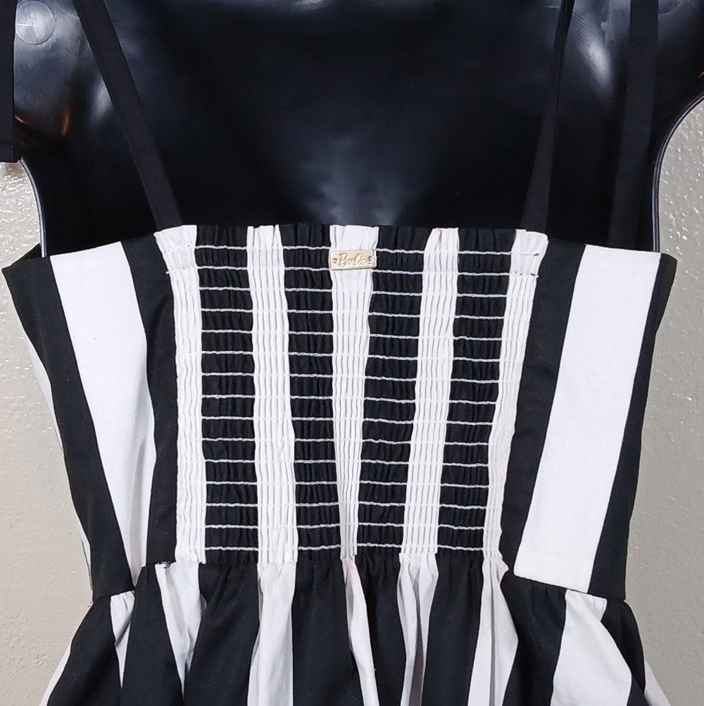 Show Me Your Mumu Dolled Up Mini Dress in Strip Black and White - Picture 7 of 13